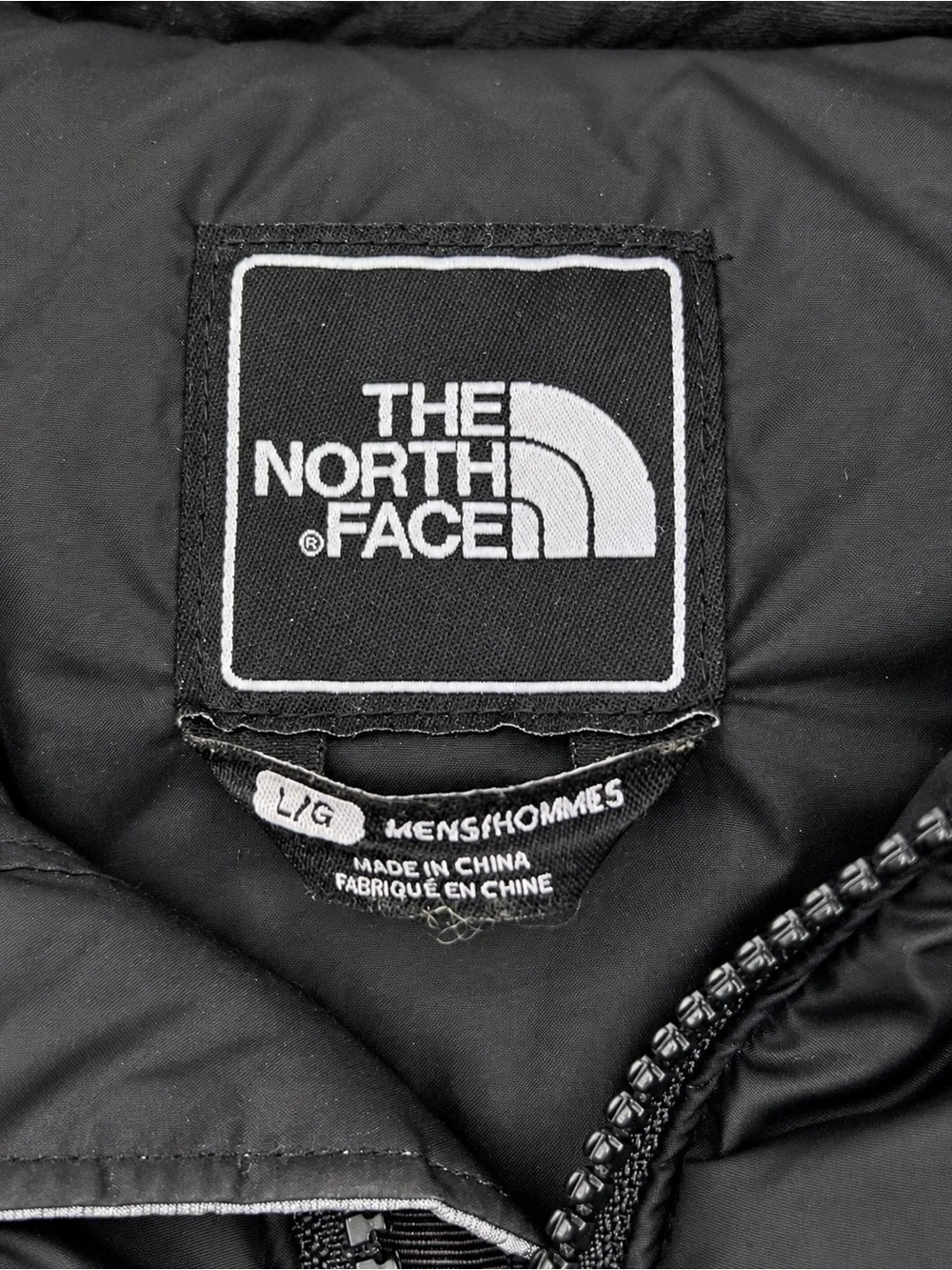 The North Face 1996 Retro Nuptse 700 Fill Mens L Grey Black Down Puffer Jacket